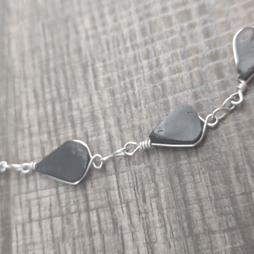 Brown Stone Silver Necklace - image 8